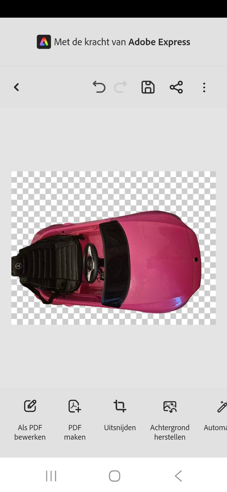 Kinder auto meisje, Ophalen of Verzenden, Zo goed als nieuw