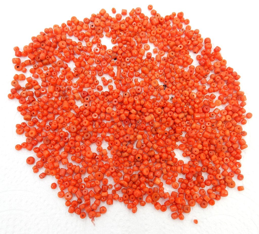 Grote partij antieke bloedkoralen 83 gram, Ophalen of Verzenden, Overige materialen, Ketting