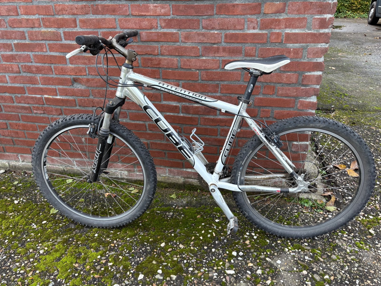 Cube attention mountainbike grijs zwart klein frame, Ophalen of Verzenden, Zo goed als nieuw, Overige merken