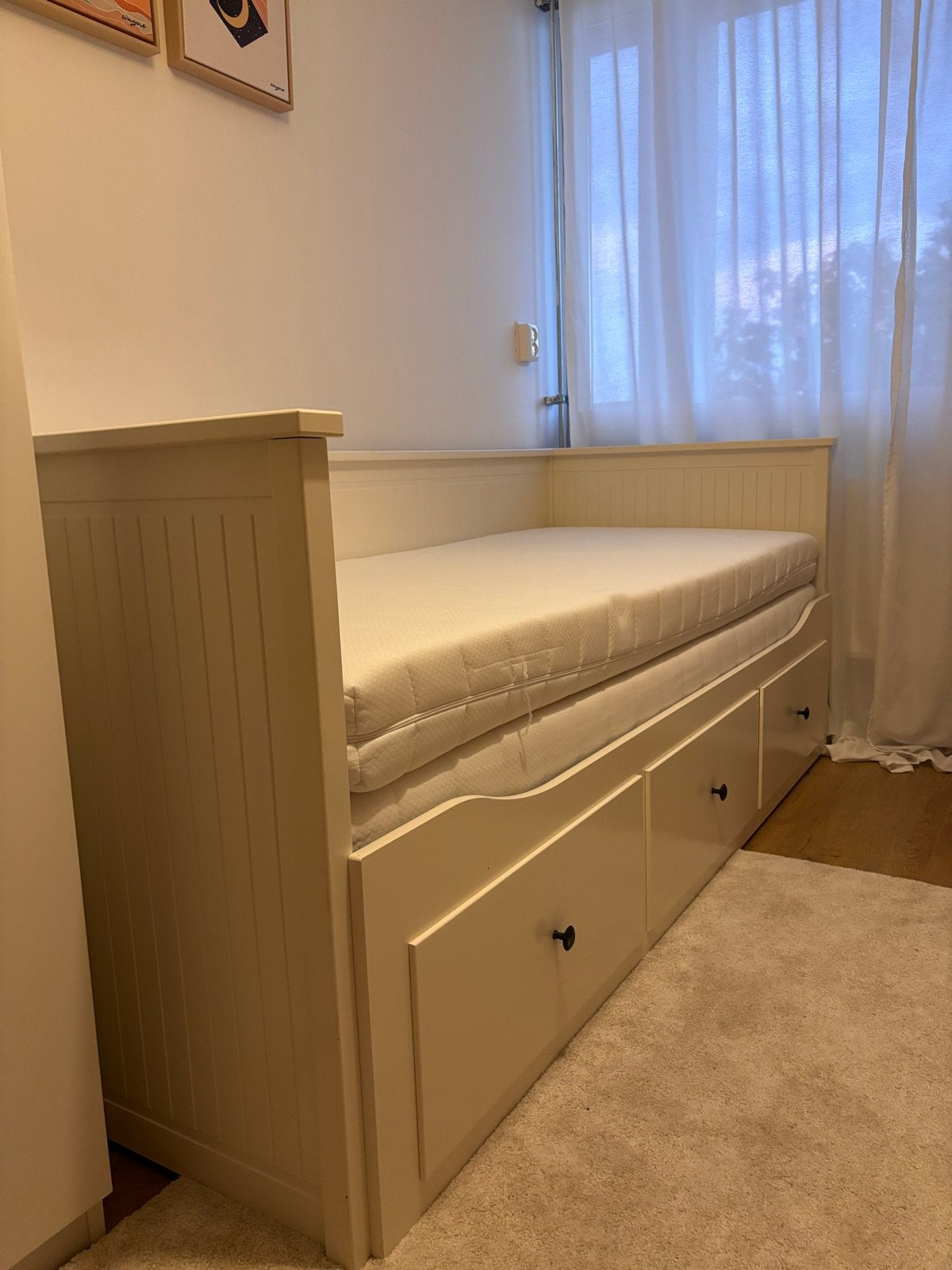 Ikea Hemnes Bedbank Wit, Huis en Inrichting, Ophalen, Gebruikt, Wit, Tweepersoons
