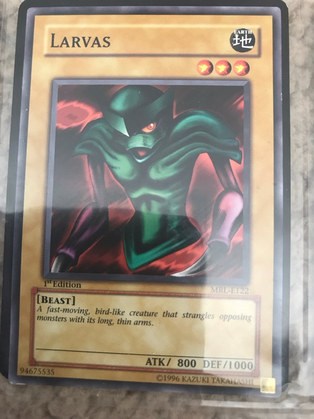Yu-Gi-Oh! Larvas MRL-E122 1st Edition Kaart, Ophalen of Verzenden, Zo goed als nieuw