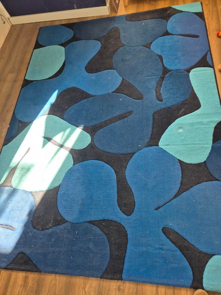 IKEA PETRA vloerkleed, blauw, Huis en Inrichting, Stoffering | Tapijten en Kleden, Ophalen