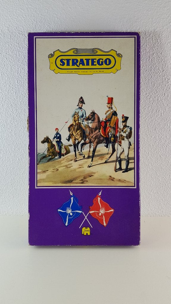 Stratego, Jumbo, paarse doos, platte torentjes (1). 8C, Tweedehands verkoop, Tweedehands verkoop, Gebruikt, Ophalen of Verzenden