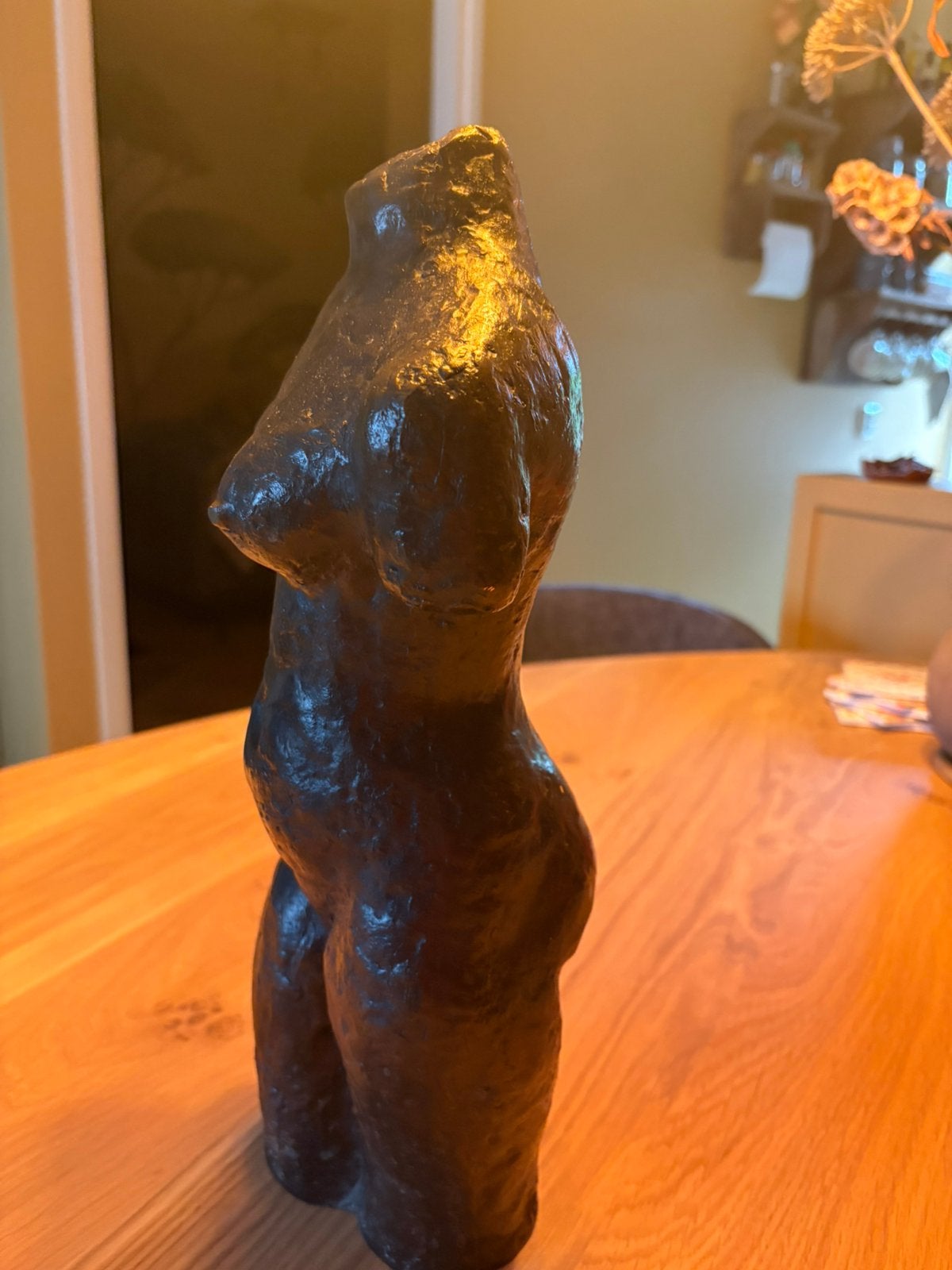 Mooi en zwaar bronzen beeld., Ophalen, Brons
