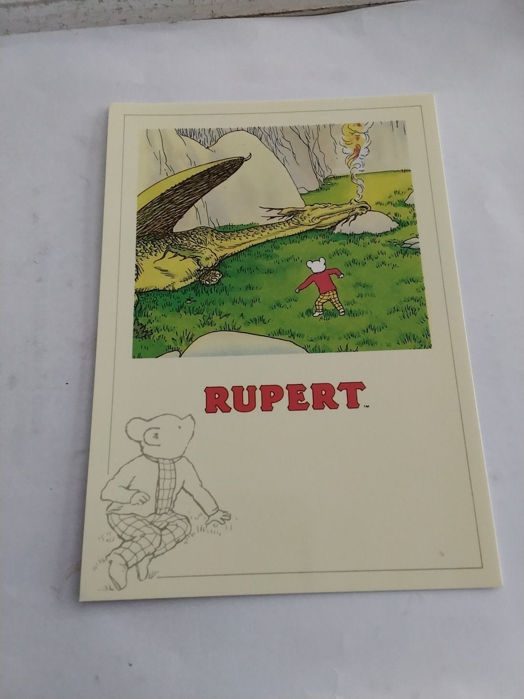 Vintage Rupert de Beer Ansichtkaart - Draak, Verzamelen, Ansichtkaarten | Themakaarten, Ophalen of Verzenden