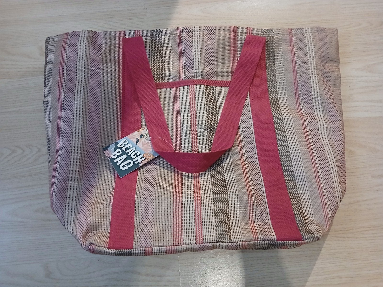 Strandtas nieuw rose gestreept, Ophalen of Verzenden, Nieuw