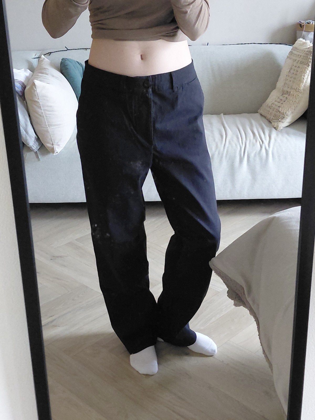 Nike straight leg pants navy size M, Maat 38/40 (M), Nike, Zo goed als nieuw, Lang
