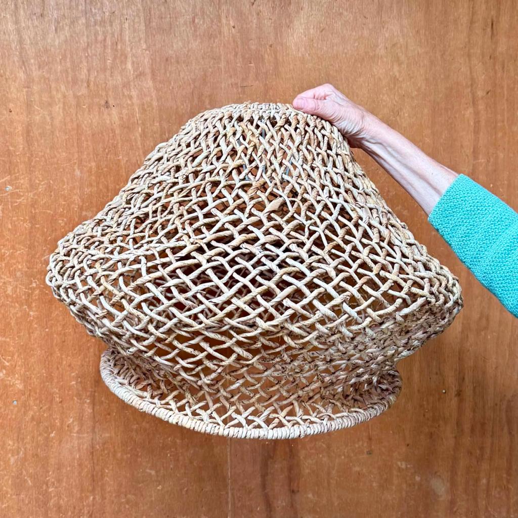 Lampenkap, Huis en Inrichting, Lampen | Lampenkappen, Ophalen, Gebruikt, Beige, Rond
