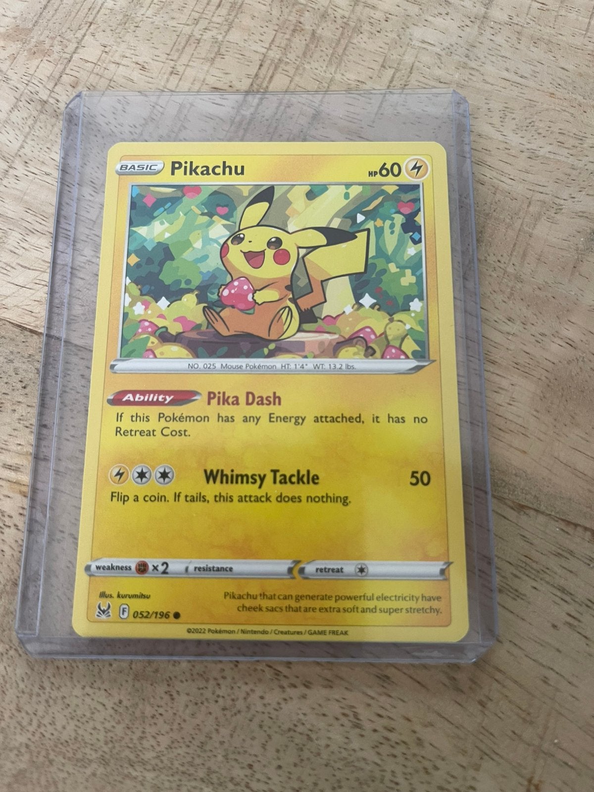 Pikachu 052/196 Pokémon Lost Origin 2022 – Engelse kaart, Ophalen of Verzenden, Zo goed als nieuw