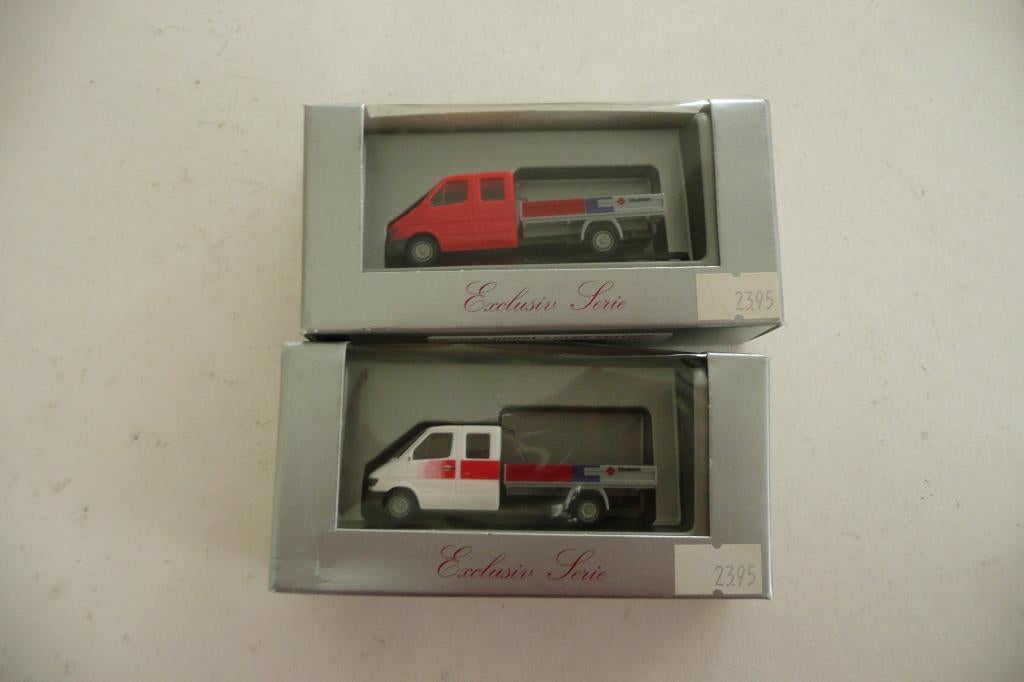 HO spoor HERPA 001429 Strukton Mercedes Sprinter 2 stuks, Ophalen of Verzenden, Zo goed als nieuw, Bus of Vrachtwagen, Herpa