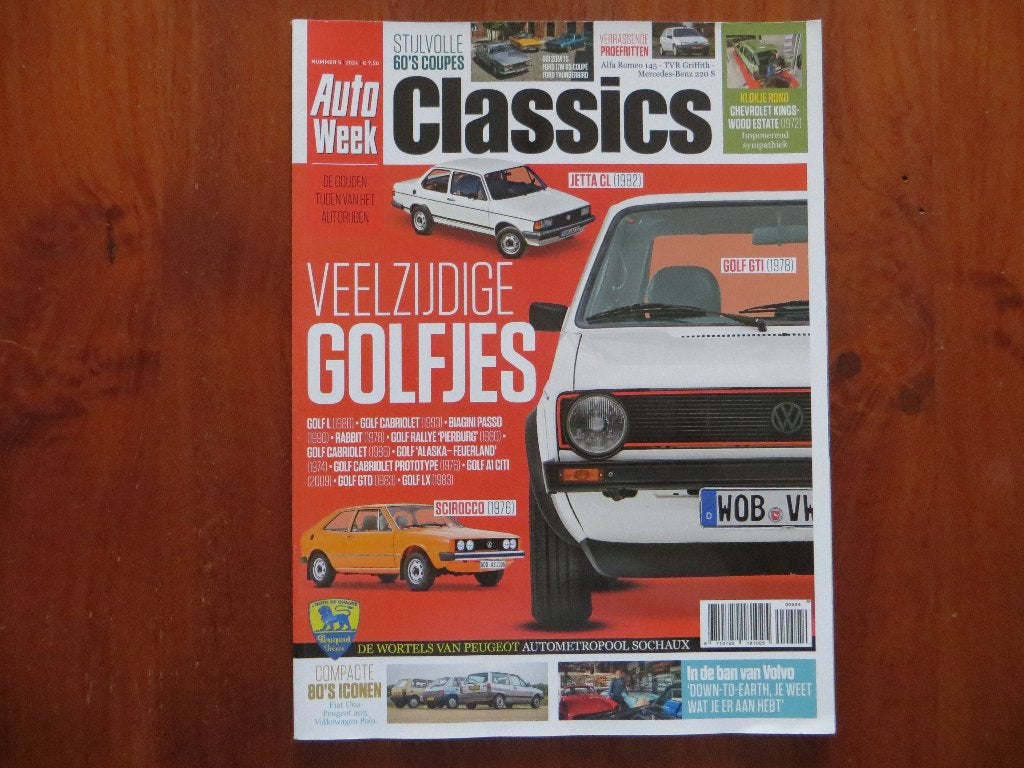 Autoweek Classics 5 2024 multitest Volkswagen Golf, Scirocco, Boeken, Auto's | Folders en Tijdschriften, Ophalen of Verzenden