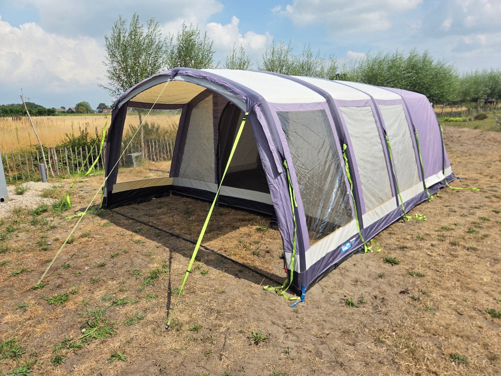Kampa Hayling 6 Pro Air, Tunneltent, Pomp, Ophalen, Gebruikt, Tot en met 6