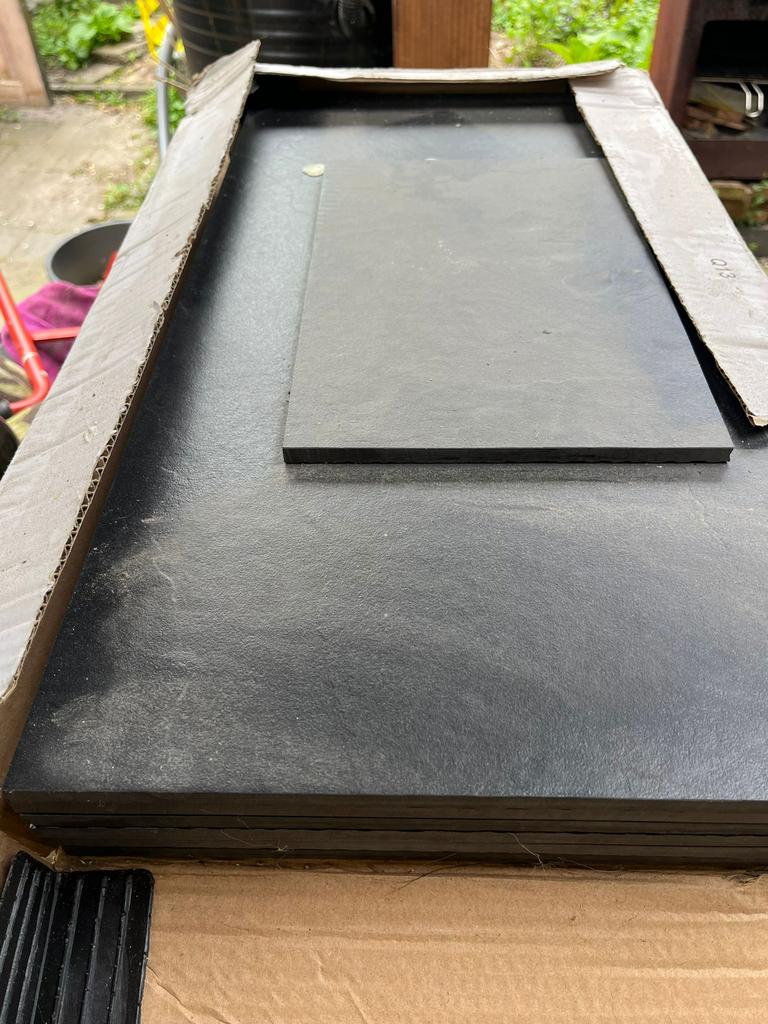 Zwarte tegels 30 x 60 cm bijna 2 dozen, Ophalen, 60 cm of meer, Keramiek, Nieuw