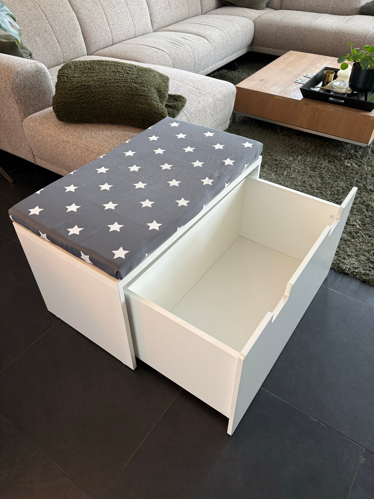 Grote IKEA STUVA  opberger met lade en zitkussen, Ophalen, Zo goed als nieuw
