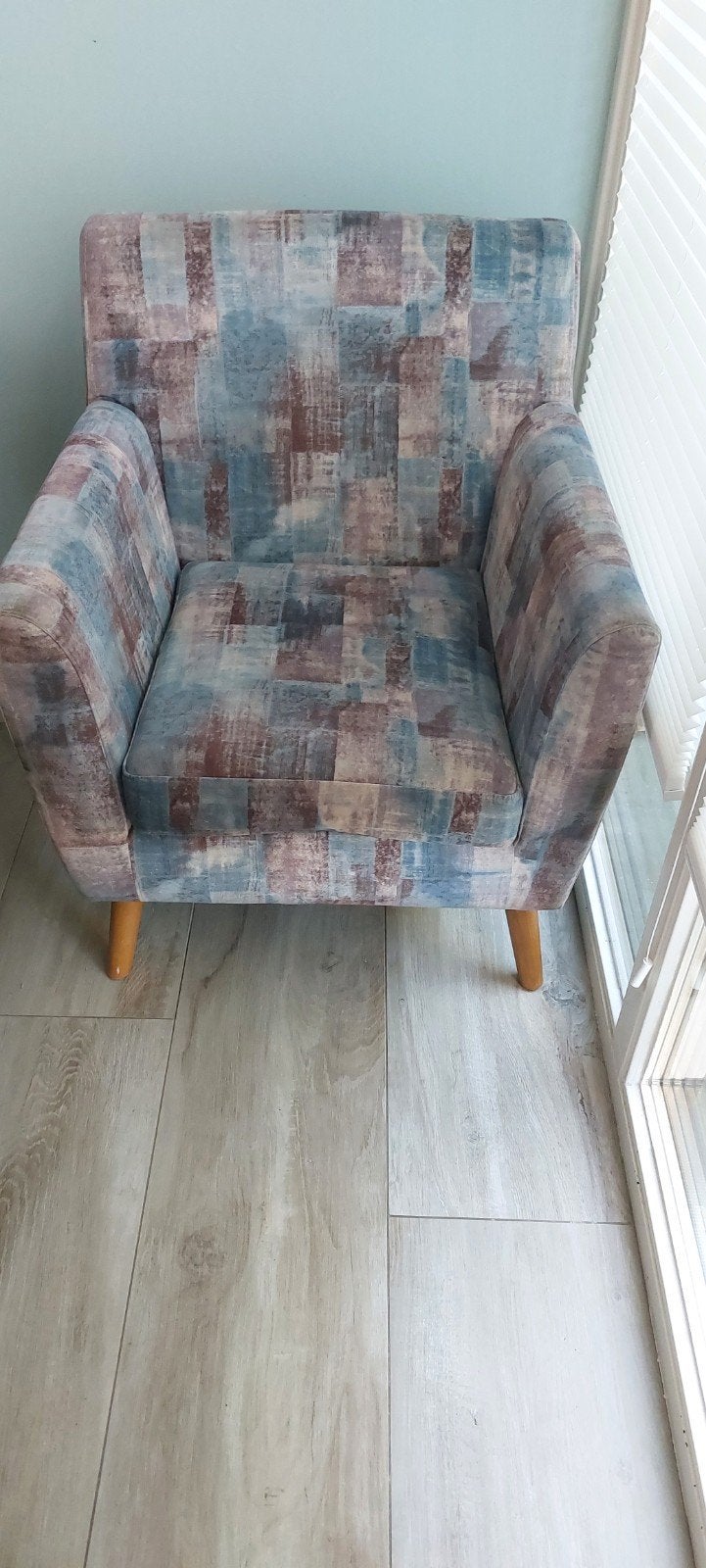 Comfortabele fauteuil met uniek patroon, Ophalen, Gebruikt, Minder dan 75 cm, Stof