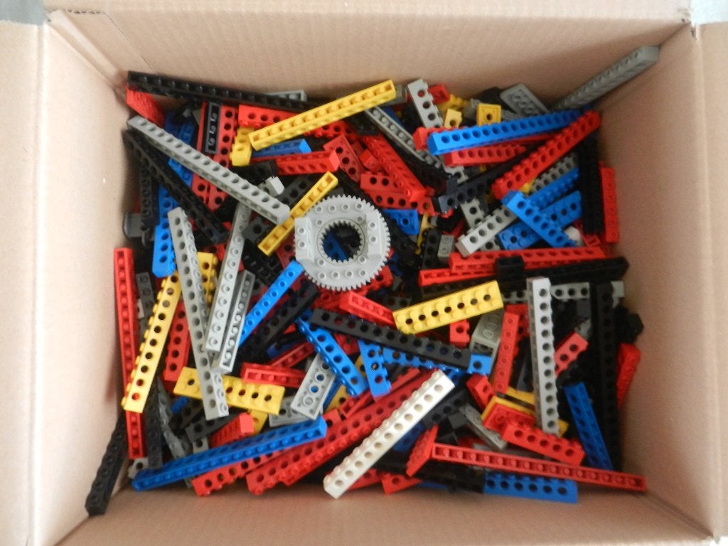 Grote Partij Lego Technic balken en plaatjes, Ophalen of Verzenden, Gebruikt