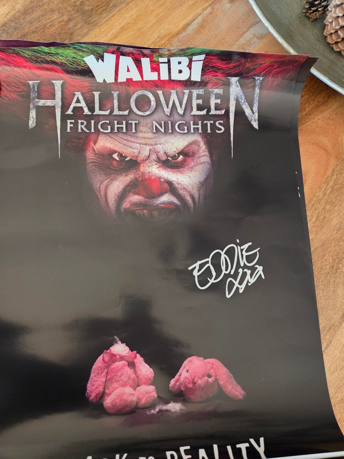 Walibi Halloween Fright Nights Eddie the Clown poster, Ophalen of Verzenden, A1 t/m A3, Film en Tv