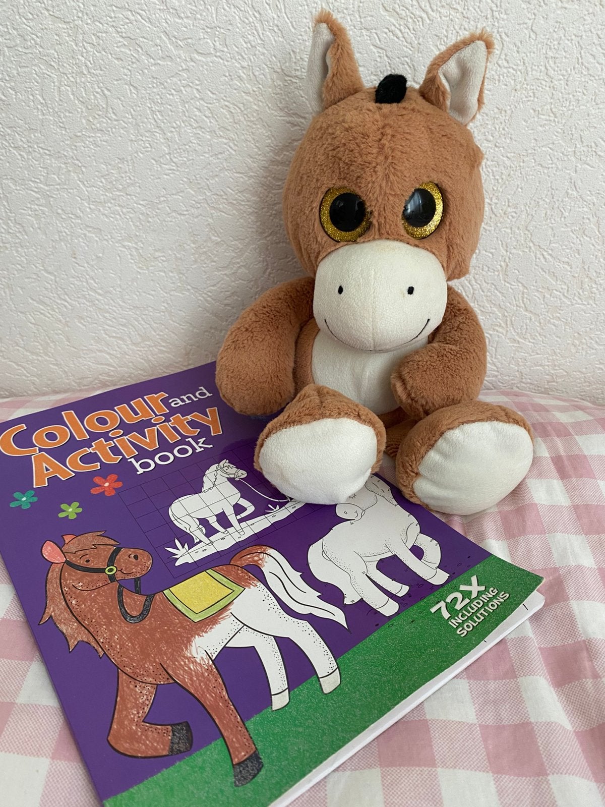 Beanie Paarden Knuffel + Paarden Knutselboek, Paard, Ophalen of Verzenden, Zo goed als nieuw, Middelgroot (20 tot 80 cm)