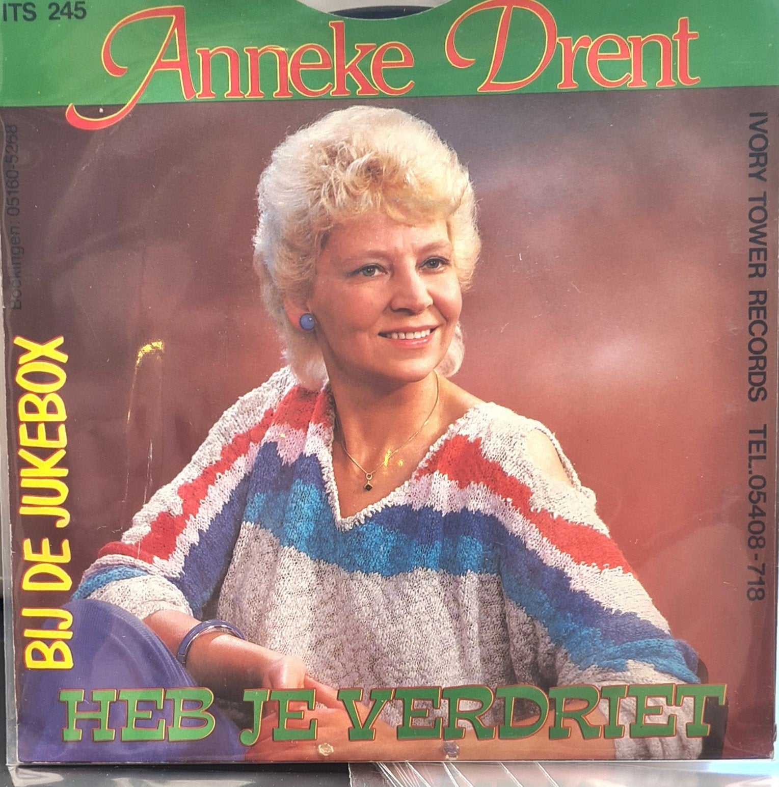 Anneke Drent - Bij de Jukebox / Heb je Verdriet (7 inch), Gebruikt, Fotohoes, 7 inch, Ophalen of Verzenden