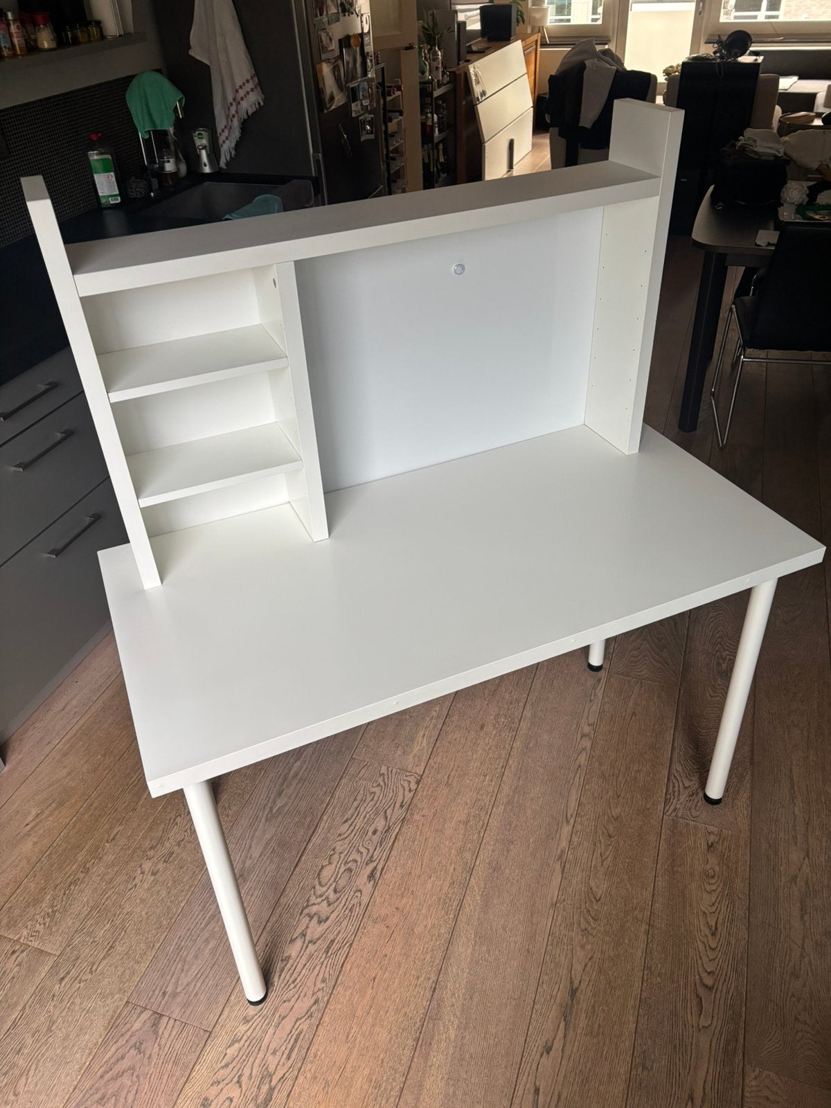IKEA Lagkapten desk 120x60 + add on unit Micke, Ophalen of Verzenden, Zo goed als nieuw, IKEA, Wit