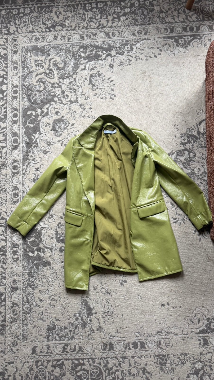 Bershka groene jas, Ophalen of Verzenden, Zo goed als nieuw, Groen