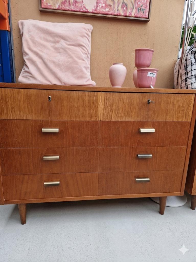 Vintage ladenkast met 8 laden, 100cm, Ophalen, Met deur(en), ., 50 tot 100 cm