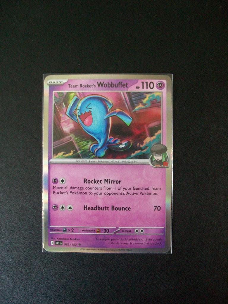 1810: Nieuwe Pokemon Kaart holo rare TEAM ROCKET's WOBBUFFET, Verzenden, Nieuw, Losse kaart, Foil
