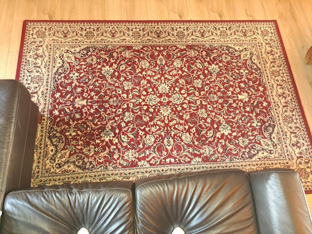 Wollen kleed 160x230cm in goede staat, Ophalen, 150 tot 200 cm, Blauw, 200 cm of meer