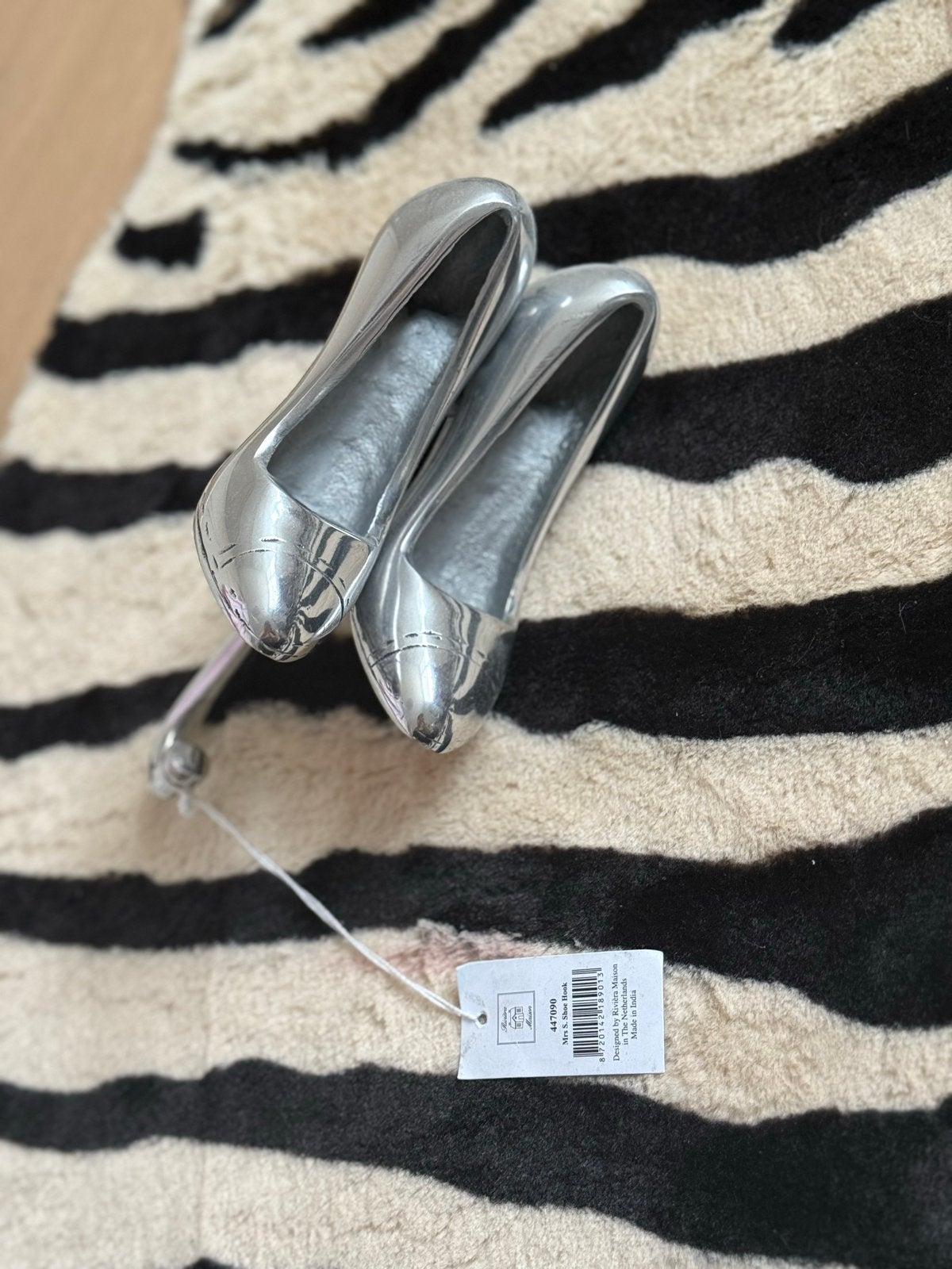 Riviera Maison Mrs. S. Shoe Hook - Nieuw, Huis en Inrichting, Woonaccessoires | Overige, Nieuw, Metaal, Zilver, Overige stijlen