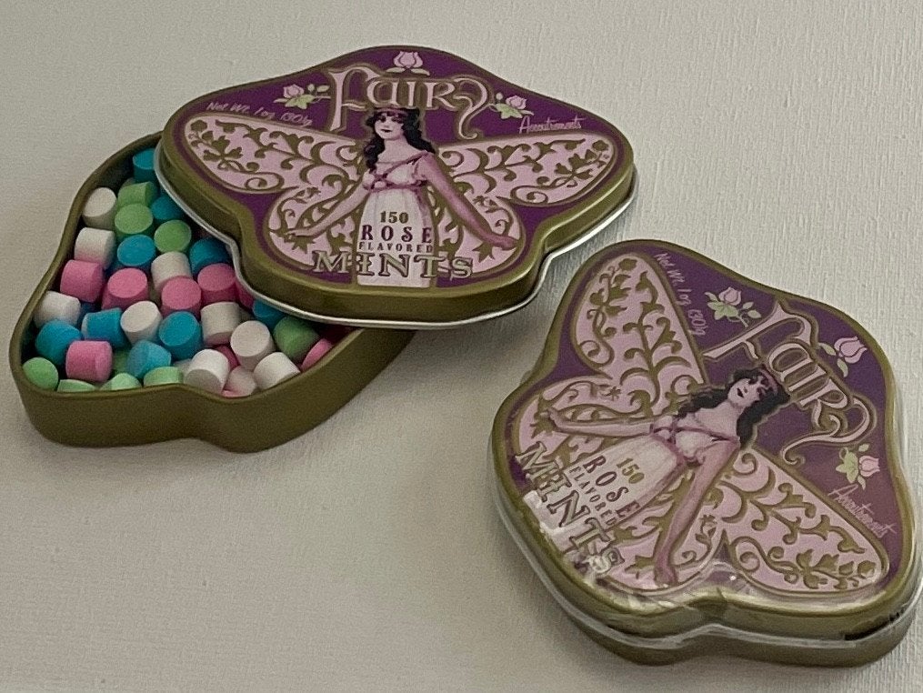 Fairy Rose Flavored Mints - Vintage Blikje, Verzamelen, Verzenden, Zo goed als nieuw