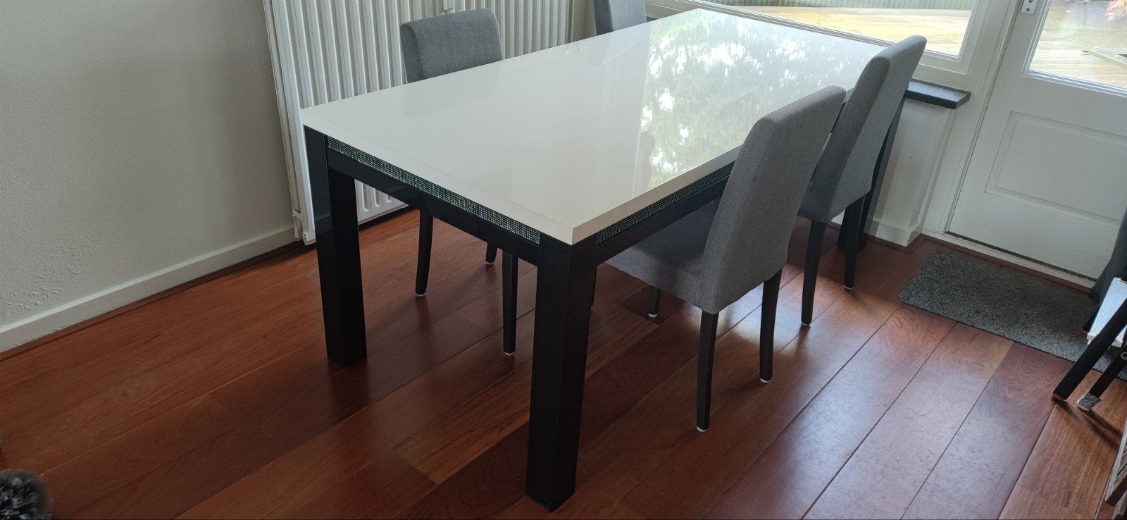Nette keuken tafel 190 x 90 wit, Ophalen, Rechthoekig, 150 tot 200 cm, 50 tot 100 cm