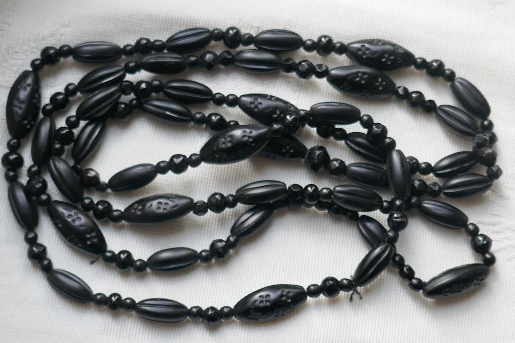 Antieke Gitten Kralen Ketting, Verzenden, Overige materialen, Ketting