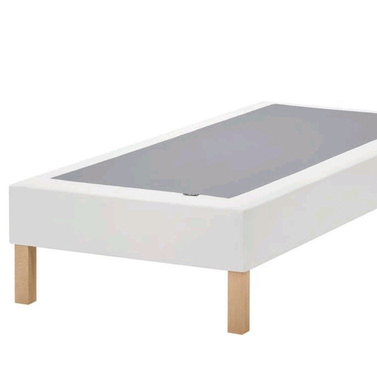 2x IKEA LYNGOR lattenmatrasbodem 90x200 cm, pootjes 40cm WIT, Ophalen, 90 cm, Eenpersoons, Wit