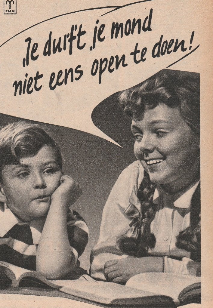 retro reclame 1951 Medinos Amersfoort jongetje Jantje, Verzenden, Overige typen