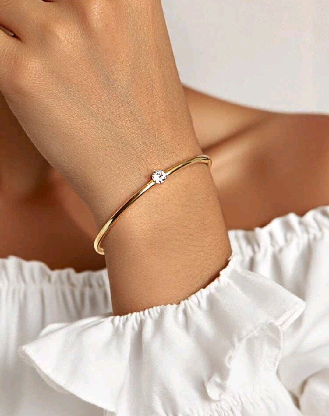 Diamante armband, Ophalen of Verzenden, Nieuw, Goud, Overige materialen
