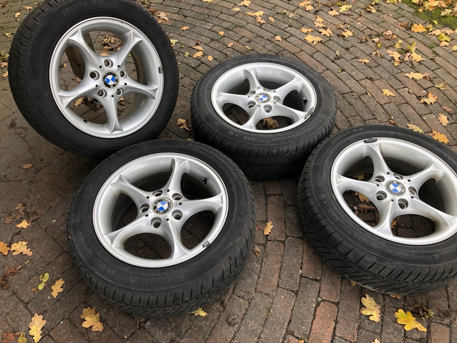 Originele BMW velgen met winterbanden voor Z4 E85, Ophalen, Gebruikt, 16 inch, Banden en Velgen
