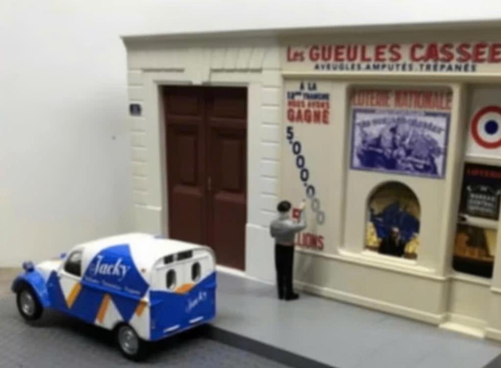 Citroen 2CV reclame schilder diorama 1/43 serie Utilitaires, Verzenden, Nieuw, Auto, Overige merken