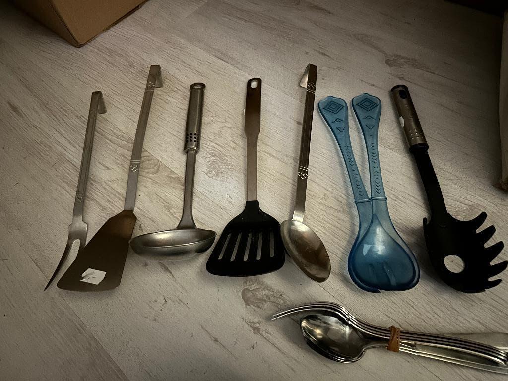 allerlei bestek, Ophalen of Verzenden, Gebruikt, Rvs of Chroom, Los bestek