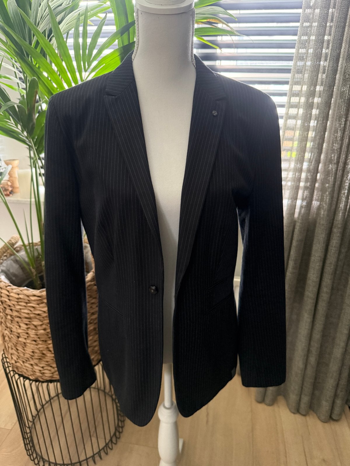 G-Star RAW pinstripe blazer - Maat L, Blauw, Maat 42/44 (L), Ophalen of Verzenden, Zo goed als nieuw