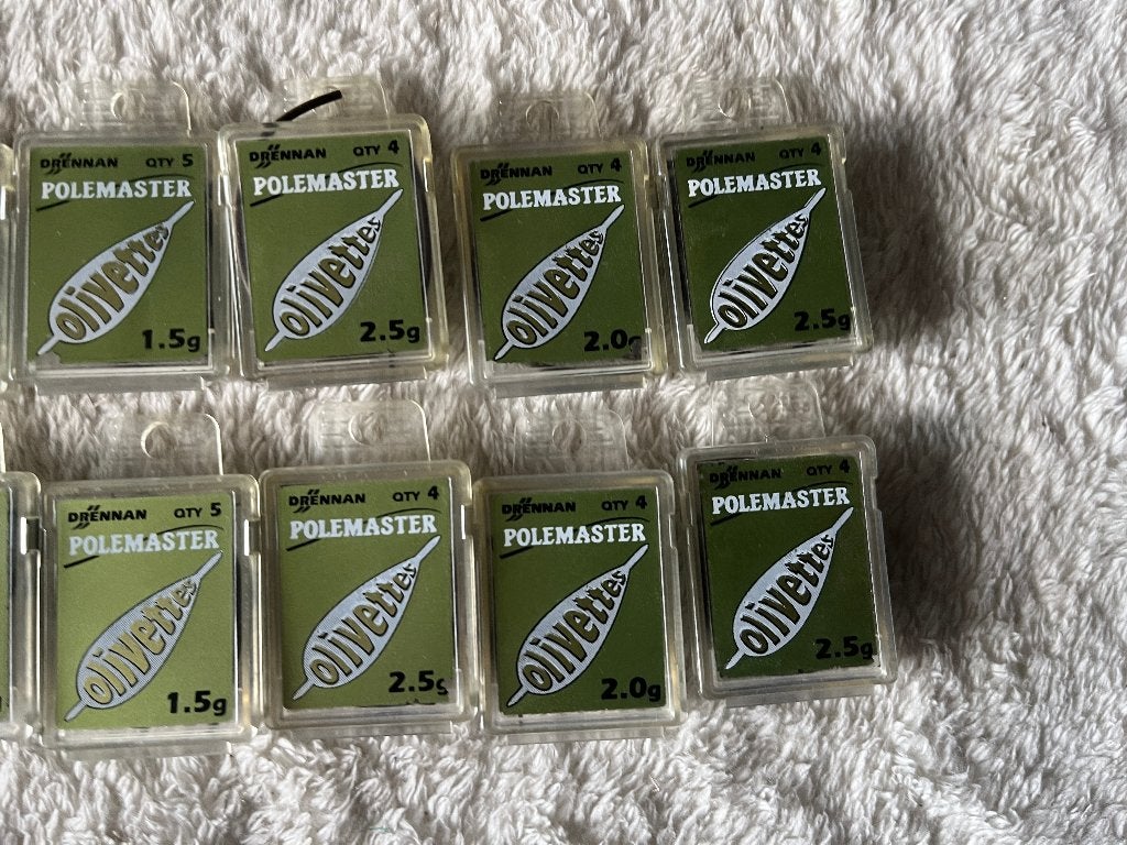 adv 329 / NIEUW mixset 15 blisters oilivettes DRENNAN, Ophalen of Verzenden, Nieuw, Dobber of Lood