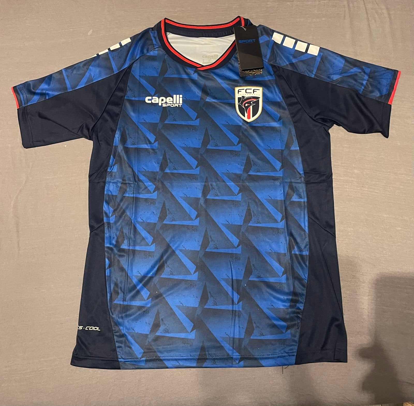 Força, Tubarões Azuis! Cabo Verde Kaapverdië thuis shirt, Maat XL, Ophalen of Verzenden, Zo goed als nieuw, Shirt