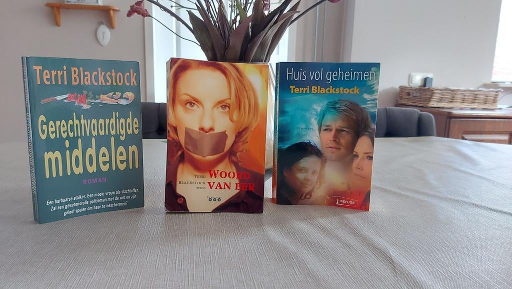 Terri Blackstock Boeken: Gerechtvaardigde Middelen, Woord va, Ophalen of Verzenden, Gelezen, Terri Blackstock, Nederland