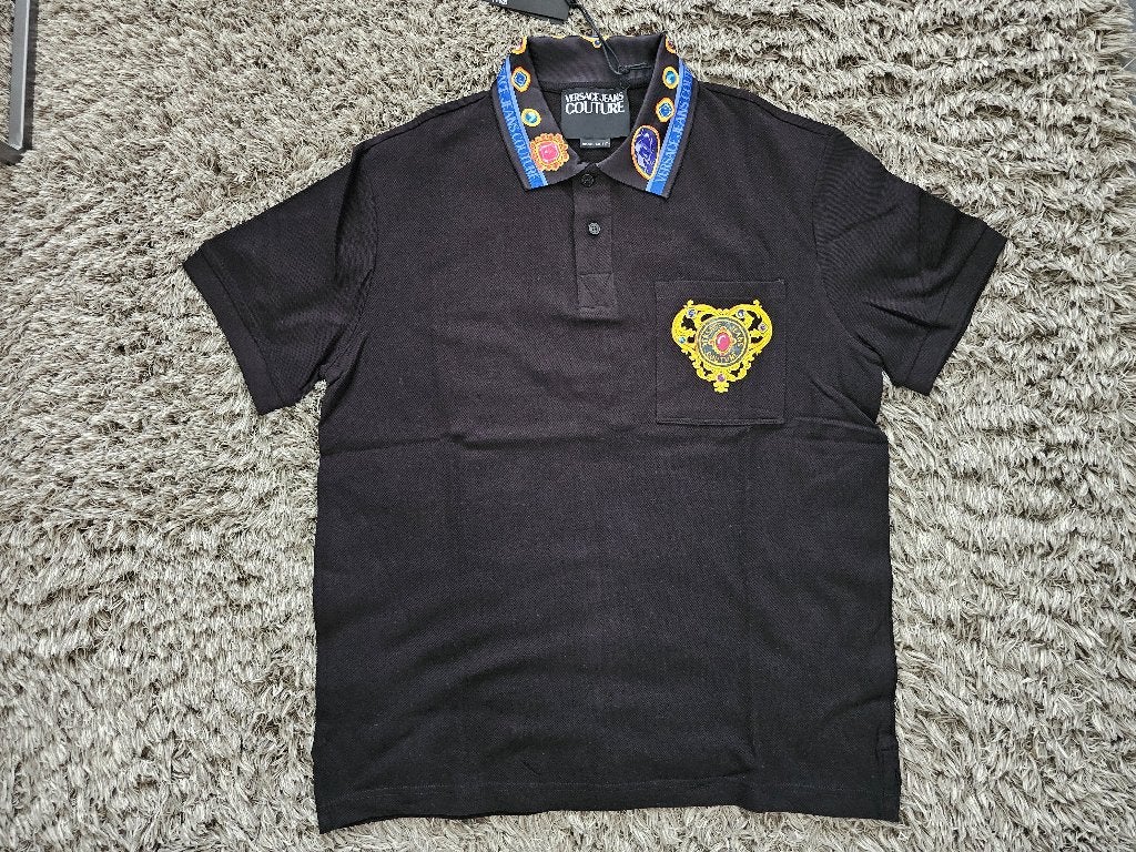 Versace Jeans Couture Zomerpolo Zwart maat M, Zwart, Nieuw, Versace Jeans Couture, Verzenden