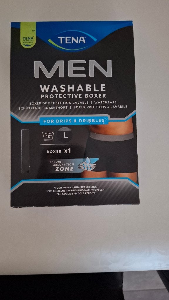nieuwe Tena Men washable protectie boxer maat L uitwasbaar., Kleding | Heren, Ondergoed, Ophalen of Verzenden, Zwart, Tena, Boxer