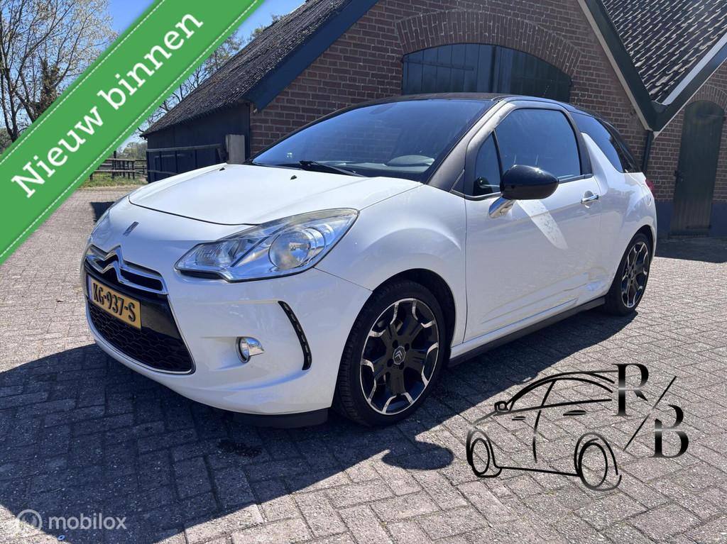 Citroen DS3 1.6 So Chic in Black AIRCO CRUISE PARK SENS, Voorwielaandrijving, Euro 5, Stof, 4 cilinders