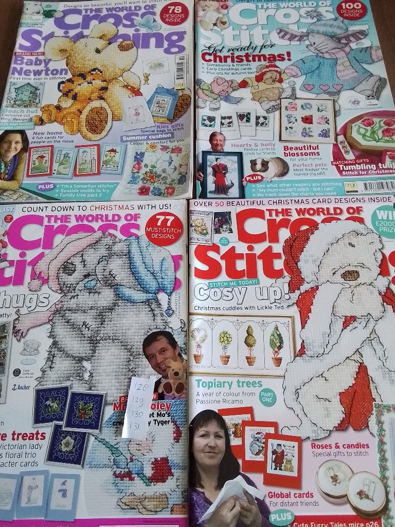 Cross stitching nummers 128, 129, 130 en 131, Ophalen of Verzenden, Zo goed als nieuw, Handborduren, Patroon