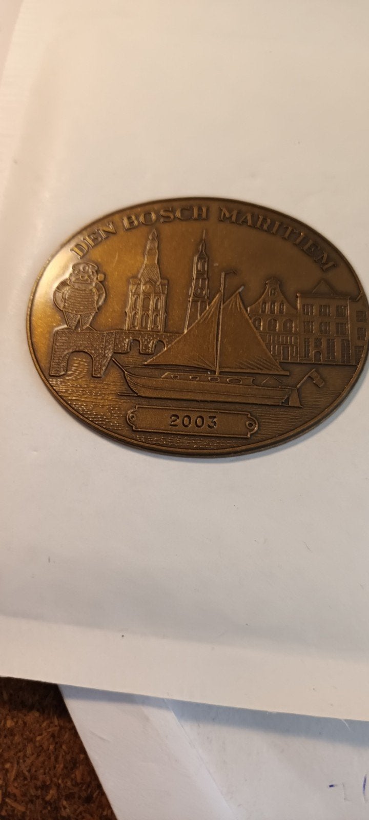 Den Bosch Maritiem 2003 Medaille, Postzegels en Munten, Ophalen of Verzenden, Koningin Beatrix, Euro's