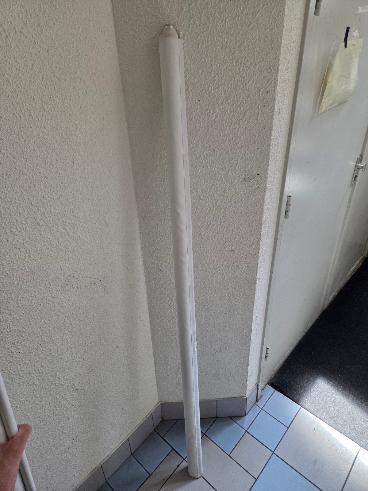 Wit Rolgordijn - 175 cm breed x 190 cm hoog, Ophalen, Gebruikt