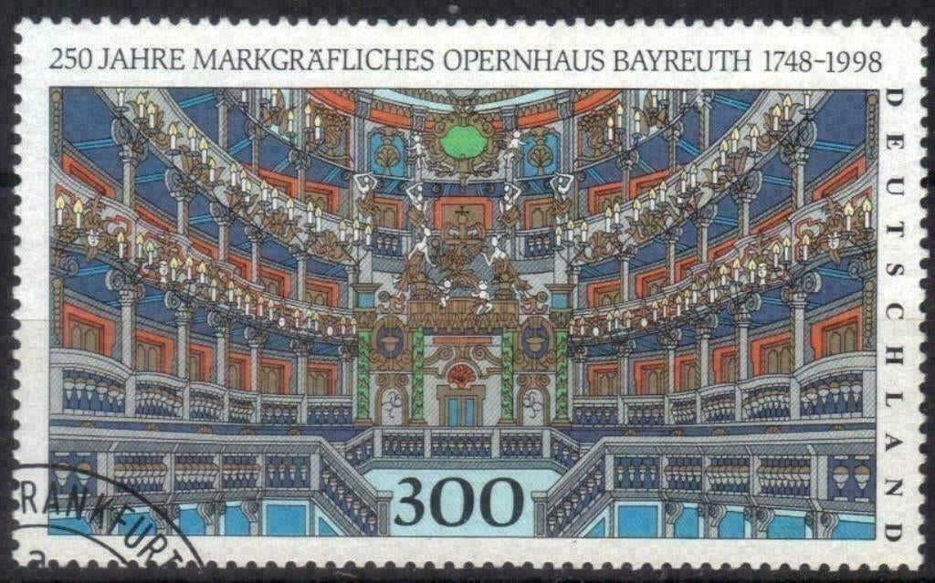 Duitsland 1998 - Yvert 1815 - Opera van Bayreuth (ST), Postzegels en Munten, Postzegels | Europa | Duitsland, Gestempeld, 1990 tot heden