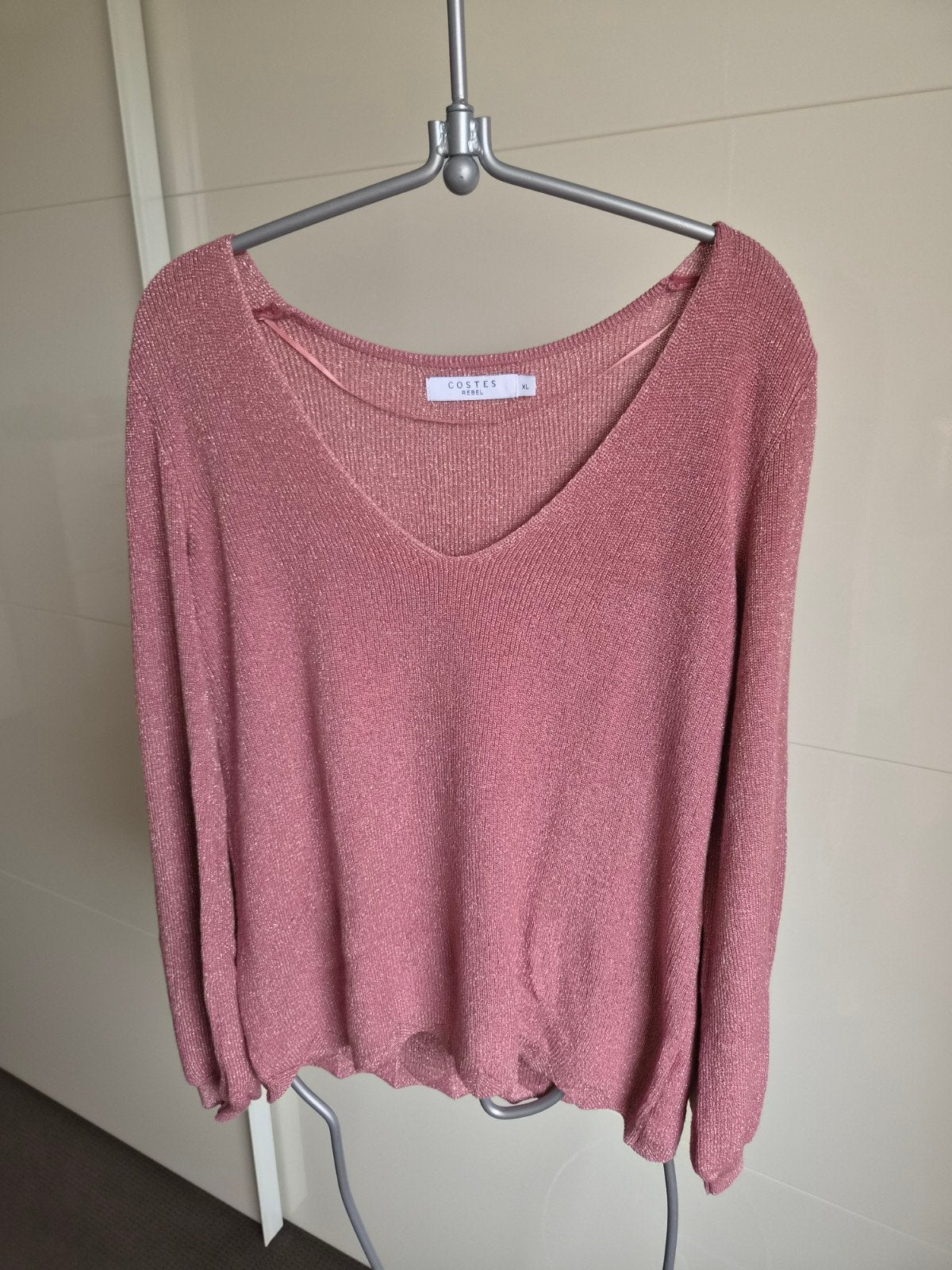 Costes Rebel Roze Glitter Trui Maat XL, Verzenden, Maat 46/48 (XL) of groter, Zo goed als nieuw, Roze